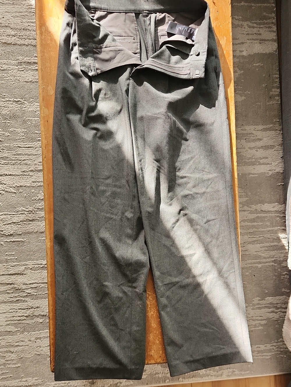 Uniqlo Women's Straight-Leg Trousers - Charcoal Gray